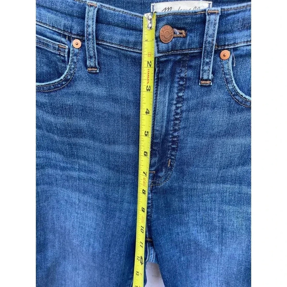 Madewell Womens Flat Front Mid Rise Stovepipe Jeans Denim Blue Sz 27 - Picture 9 of 12